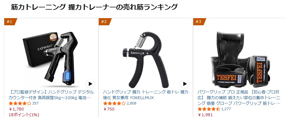 CATSOBAT ハンドグリップ Amazonベストセラー第1位獲得