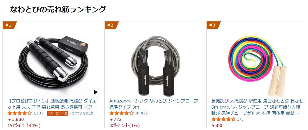 CATSOBAT 縄跳び Amazonベストセラー第1位獲得